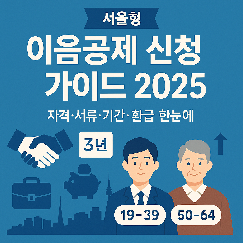 [2025 최신] 서울형 이음공제 신청 가이드｜자격&middot;서류&middot;기간 한눈에
