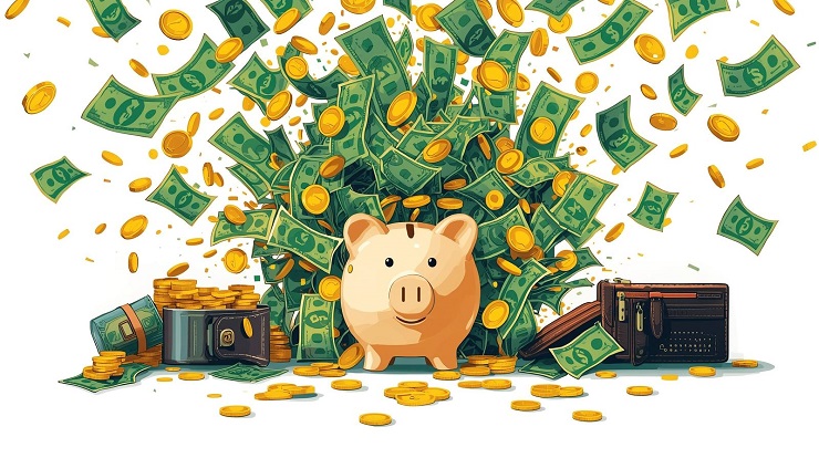 세액공제로 환급받는 절세 일러스트 이미지