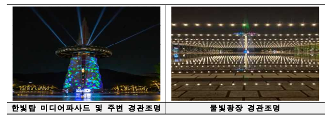 한빛탑야관조명