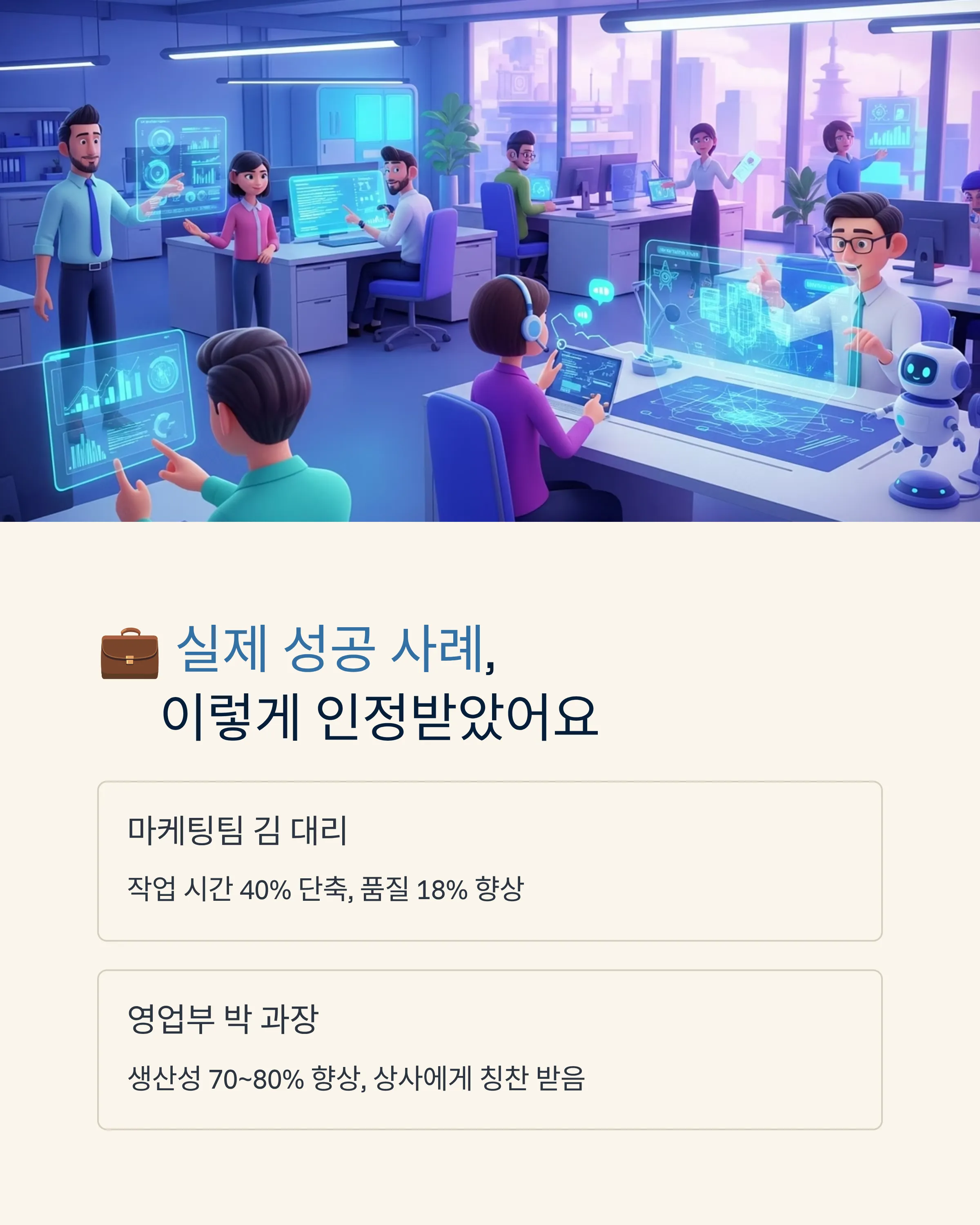 회사에서 인정받는 AI 활용 사례