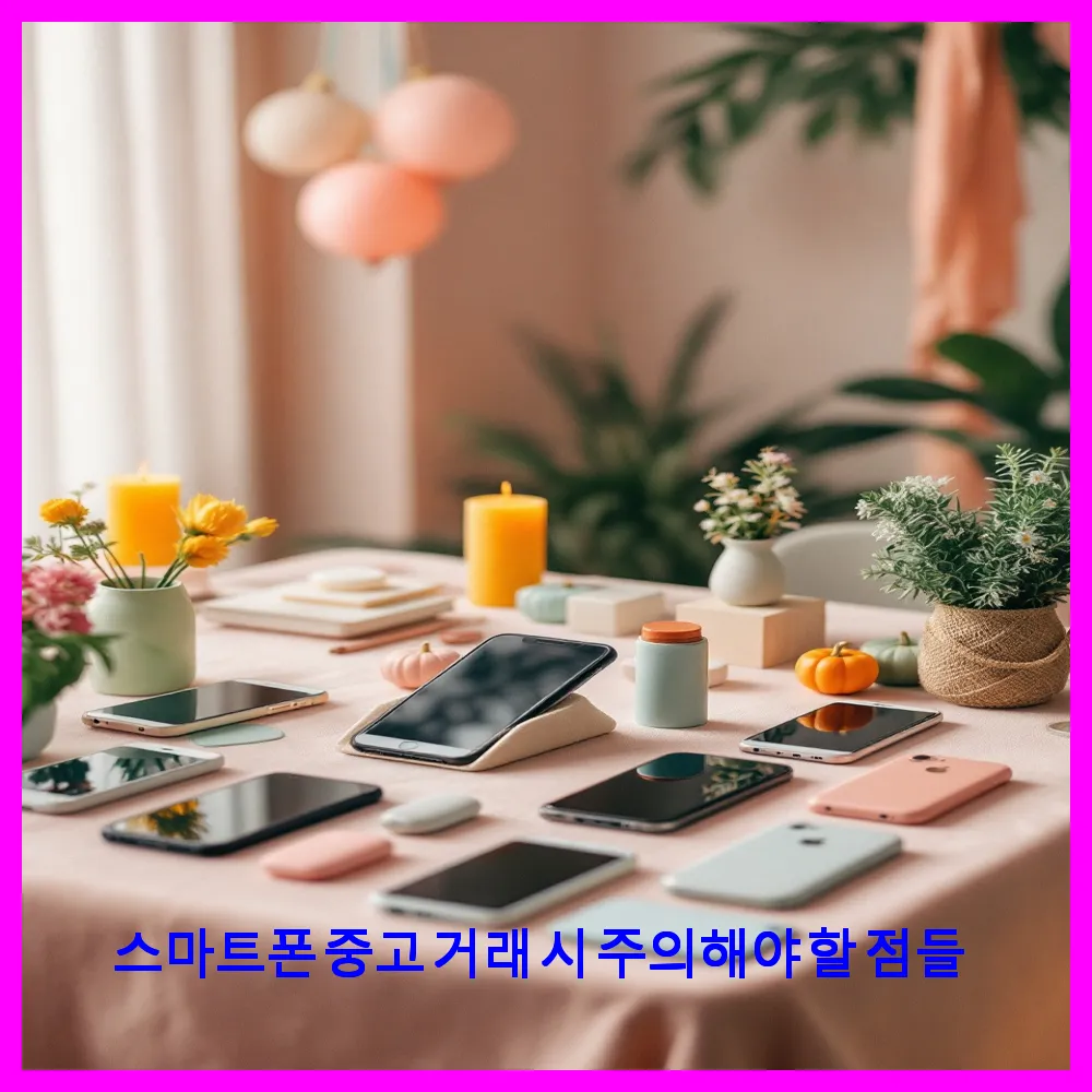 스마트폰 중고 거래 시 주의해야 할 점들
