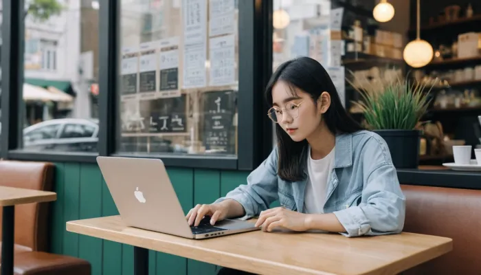 뱀띠 운세 정보를 온라인으로 찾아보며 금전 계획을 세우는 모습