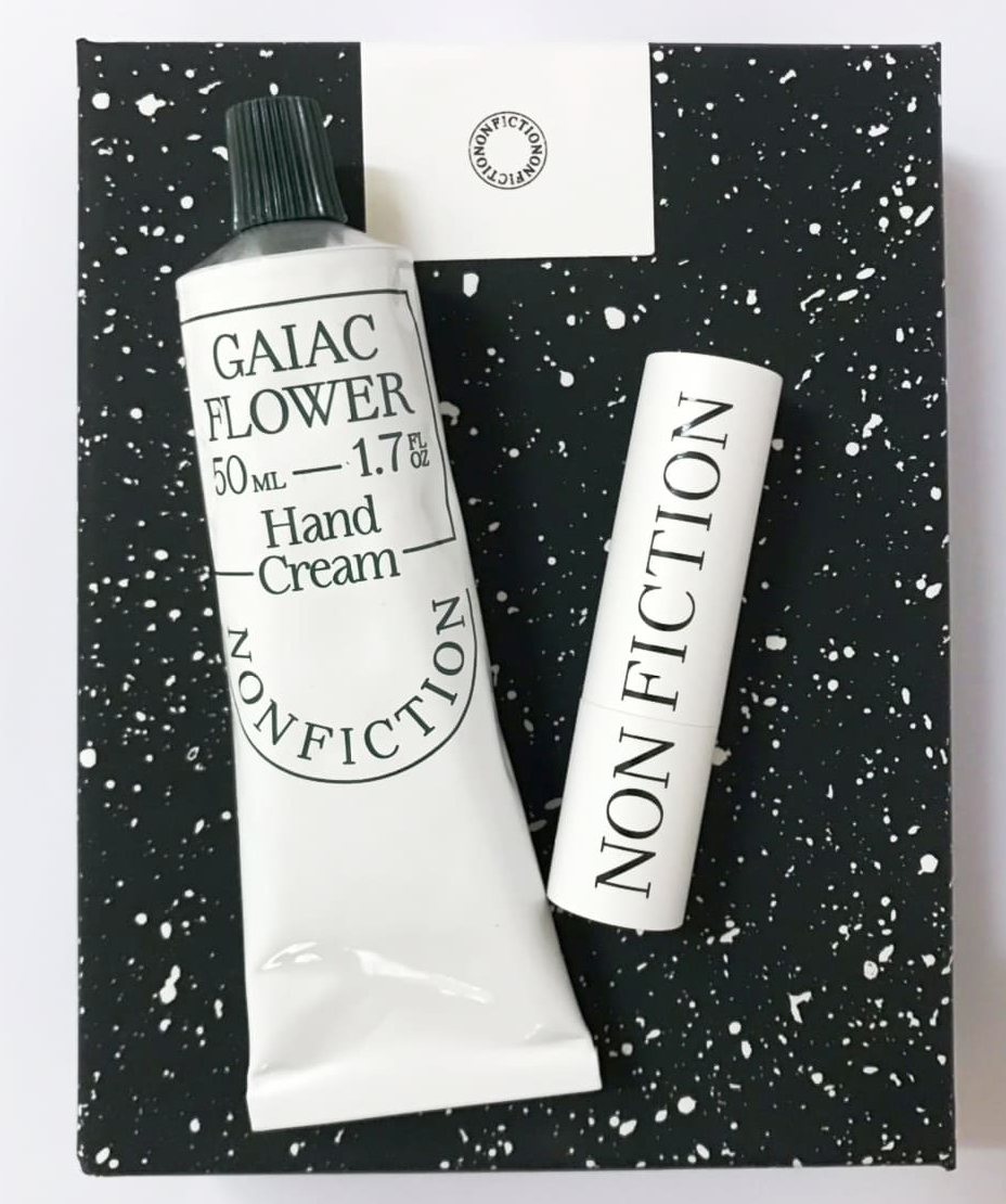 논픽션 NONFICTION 브랜드 향수 핸드크림 립밥 패키지