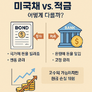 미국채와 적금의 이자 지급 방식과 수익 구조 차이 비교