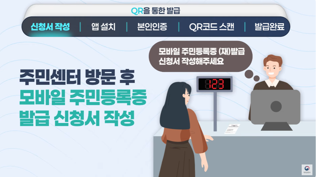 모바일 주민등록증 신청 방법