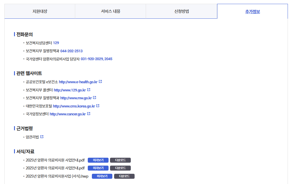 암환자의료비지원신청방법