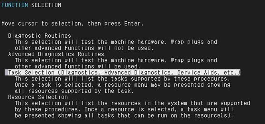 Task Selection 화면