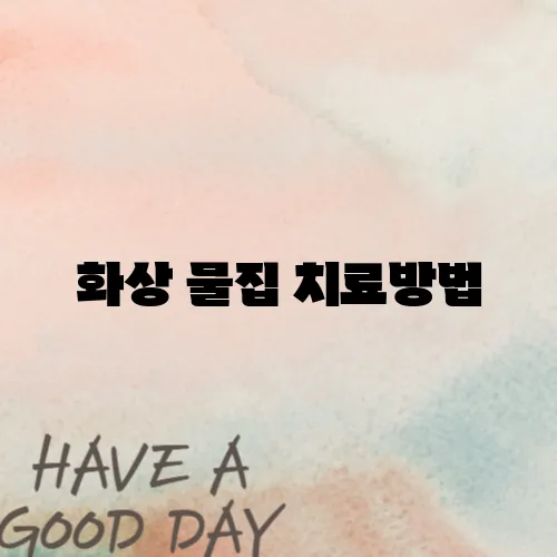 화상 물집 치료방법