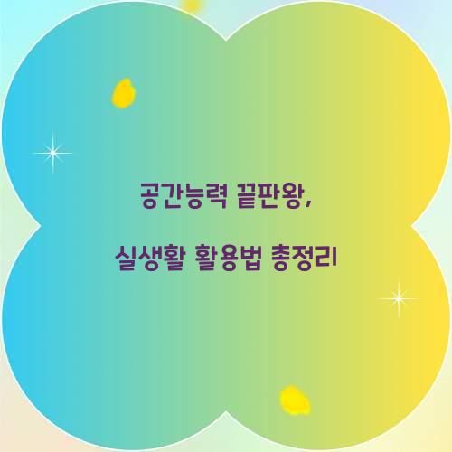공간능력 끝판왕