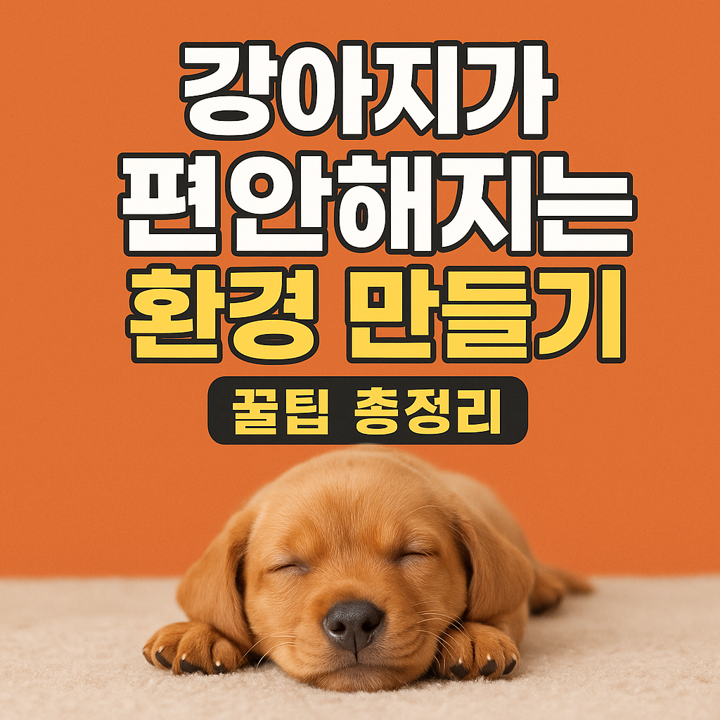 강아지가 편안해지는 환경 만들기 꿀팁 총정리