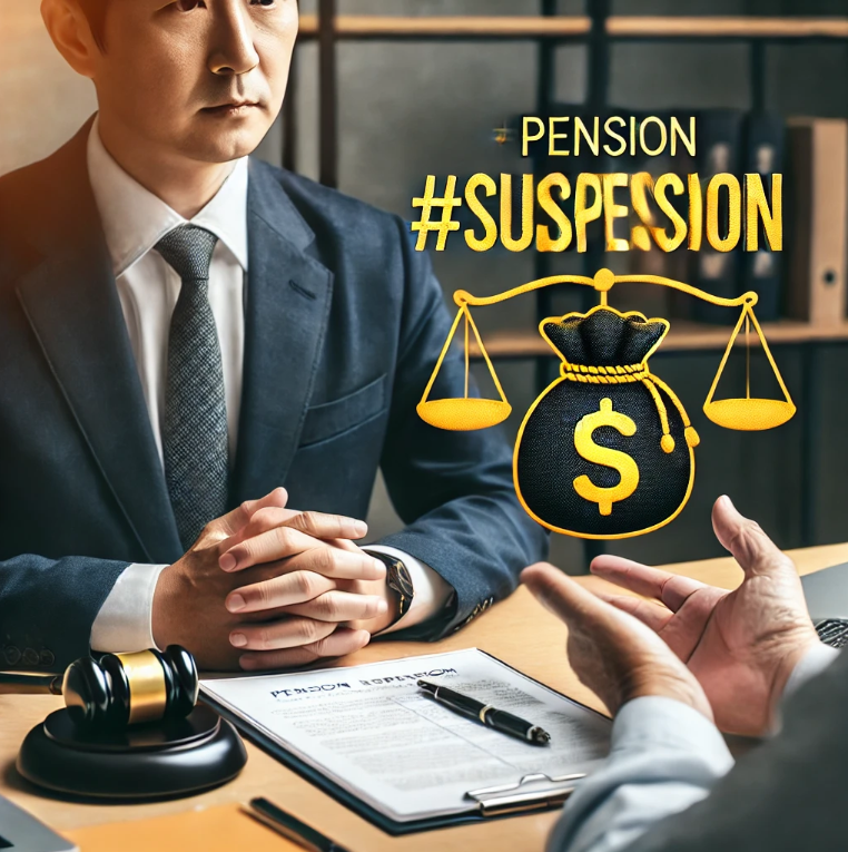 손해배상 정지와 관련해 법률 전문가와 상담하는 모습