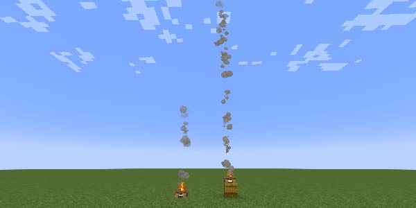 일반 모닥불과 건초 더미 위에 설치된 모닥불의 차이