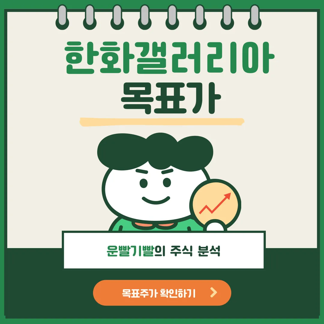 한화갤러리아 목표가