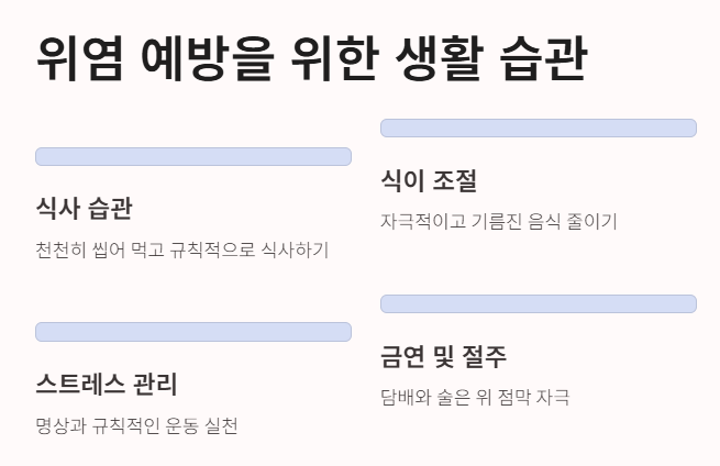 위염 예방을 위한 생활 습관