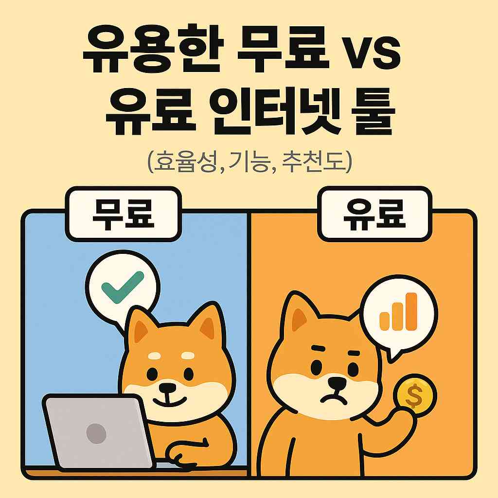 유용한 무료 vs 유료 인터넷 프로그램