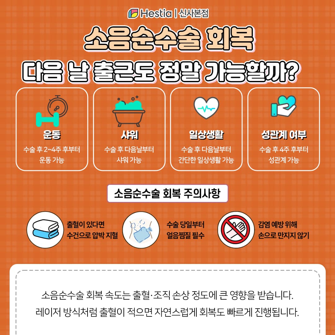 소음순수술회복, 다음 날 출근도 정말 가능할까?