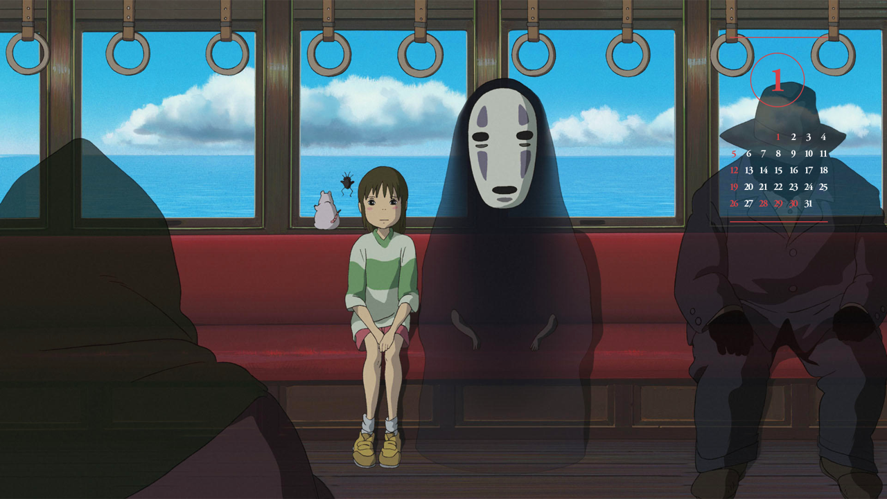 08 치히로와 가오나시 A - 2025년1월 노트북배경화면