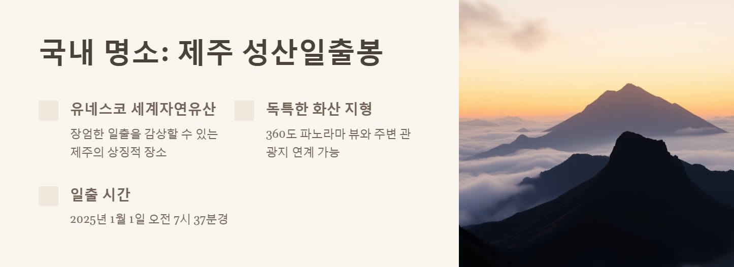 새해 일출여행