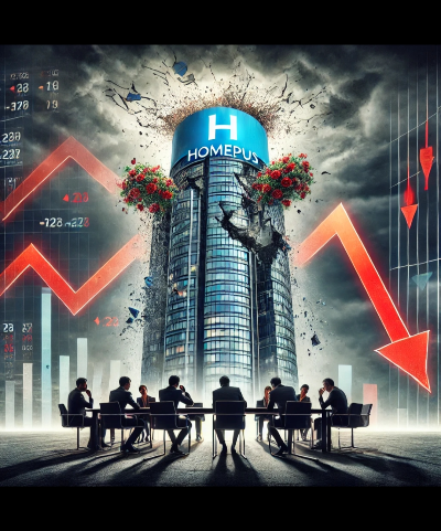 홈플러스의 경영난을 이미지화