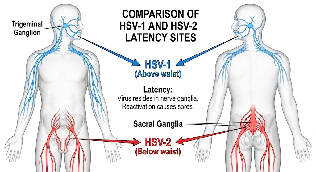 1형과 2형의 주요 서식지 차이