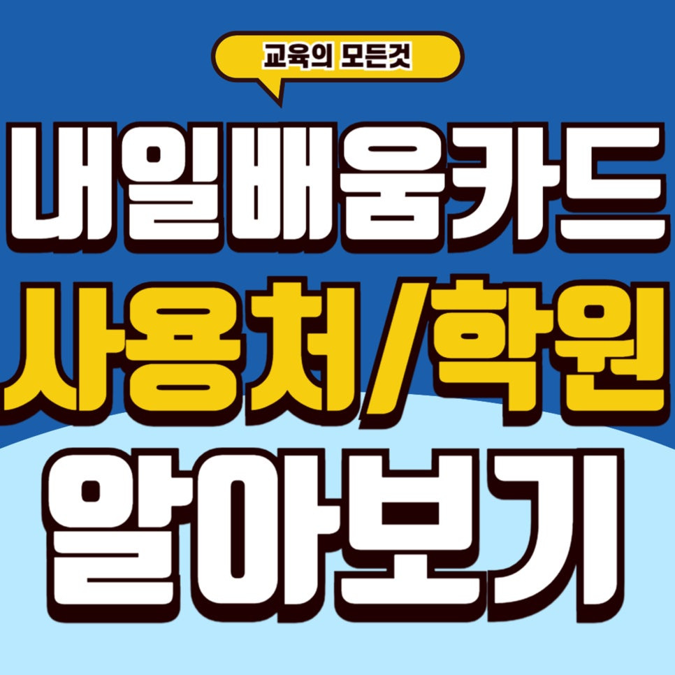 내일배움카드로 배울 수 있는 것
