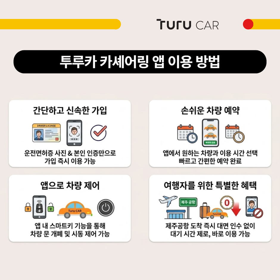 투루카 카셰어링 앱 이용 방법