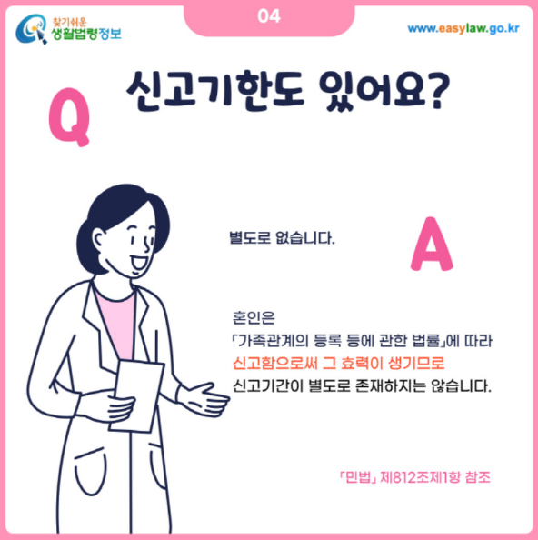 혼인신고 기간
