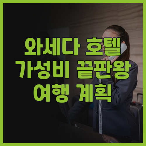 가성비 최고? 와세카 호텔 추천 Ex
