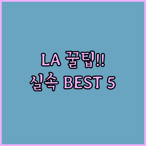 LA 여행 경비 절약 꿀팁 셔먼 오크..