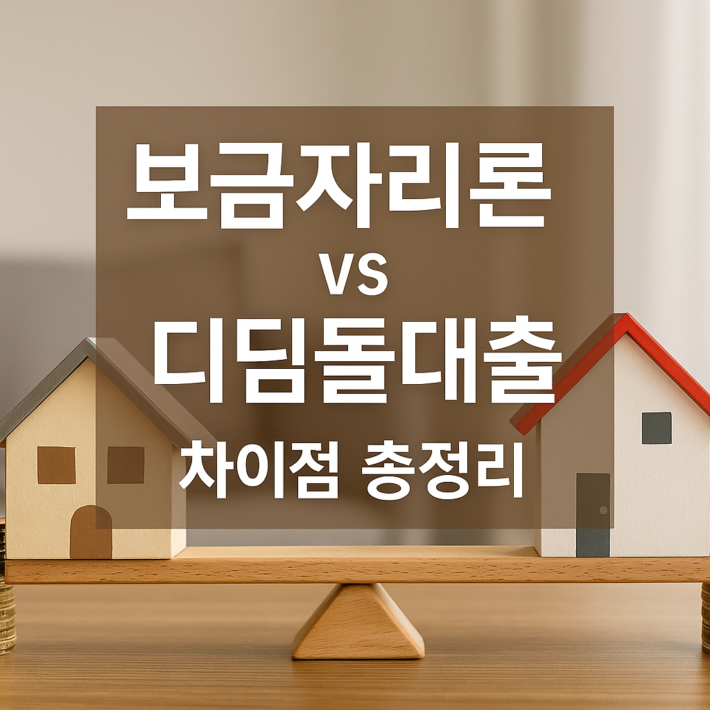 보금자리론 vs 디딤돌대출 차이점 총정리｜내게 맞는 정책대출 선택 가이드