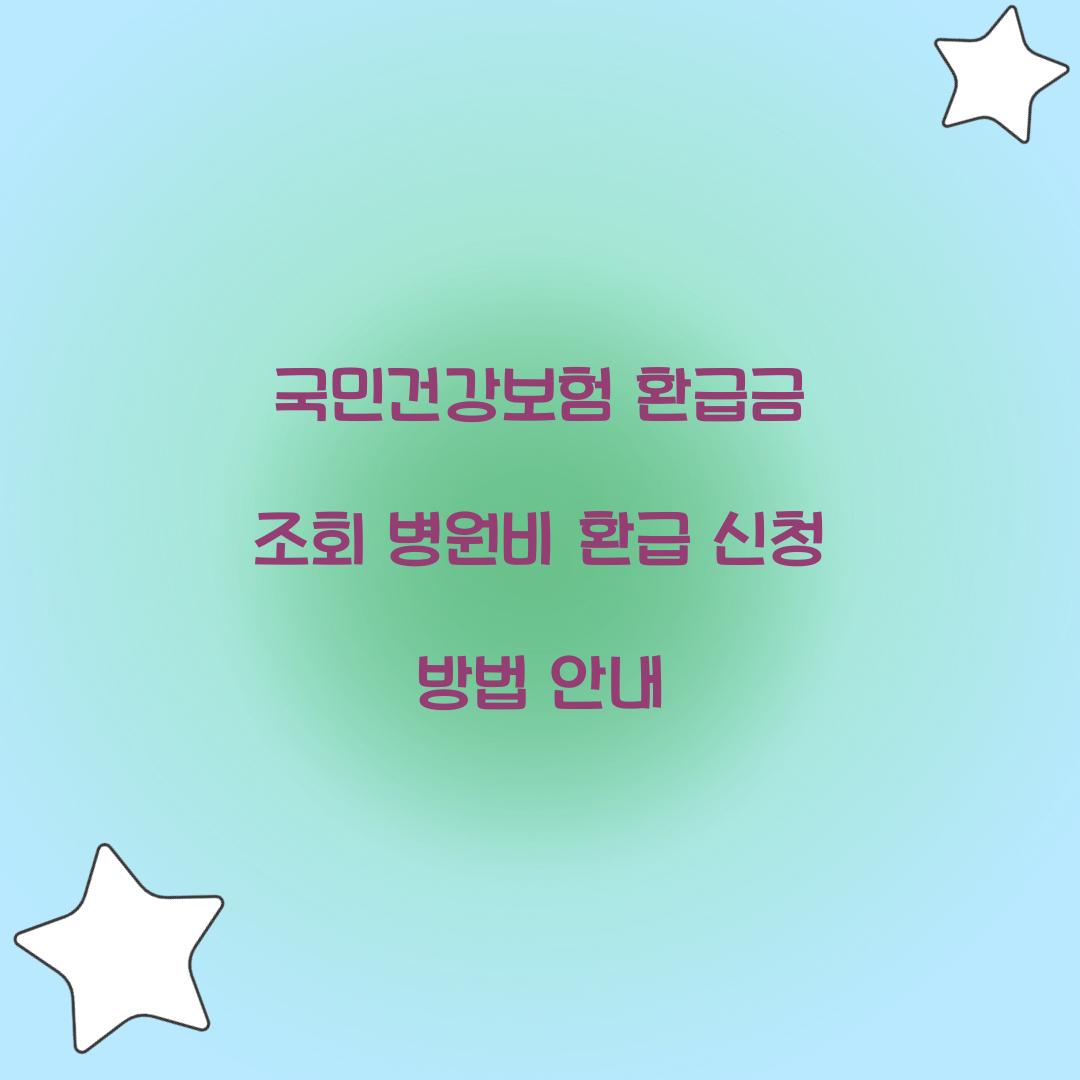 국민건강보험 환급금