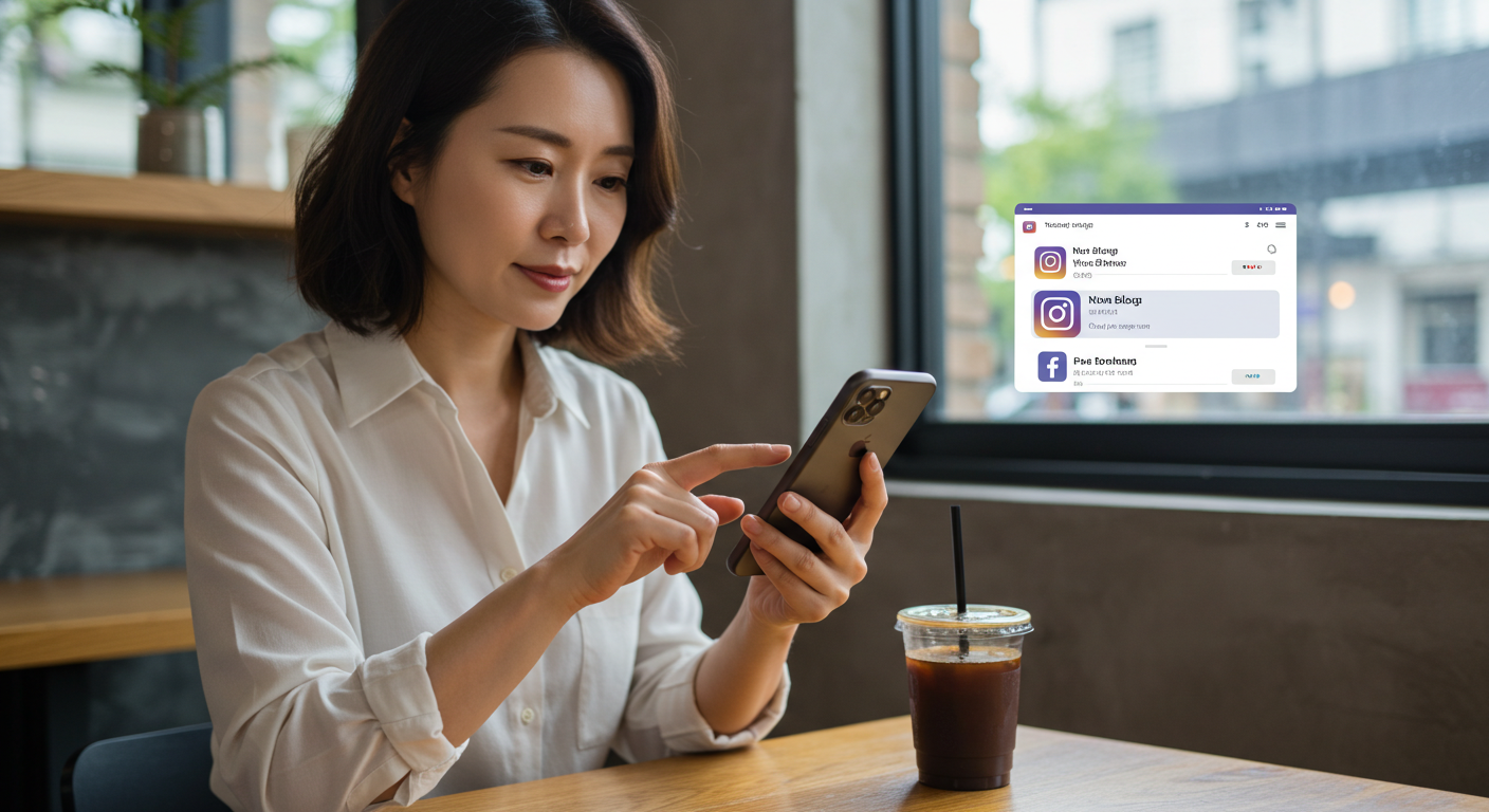 alt="SNS에서 블로그 링크 공유 화면"