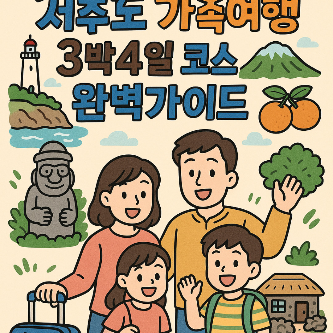 제주도 가족여행 코스 추천 &ndash; 3박 4일 완벽 가이드