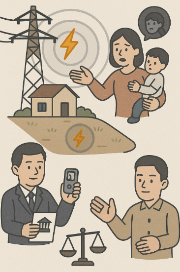 고압선 하부지대 전자파 분쟁