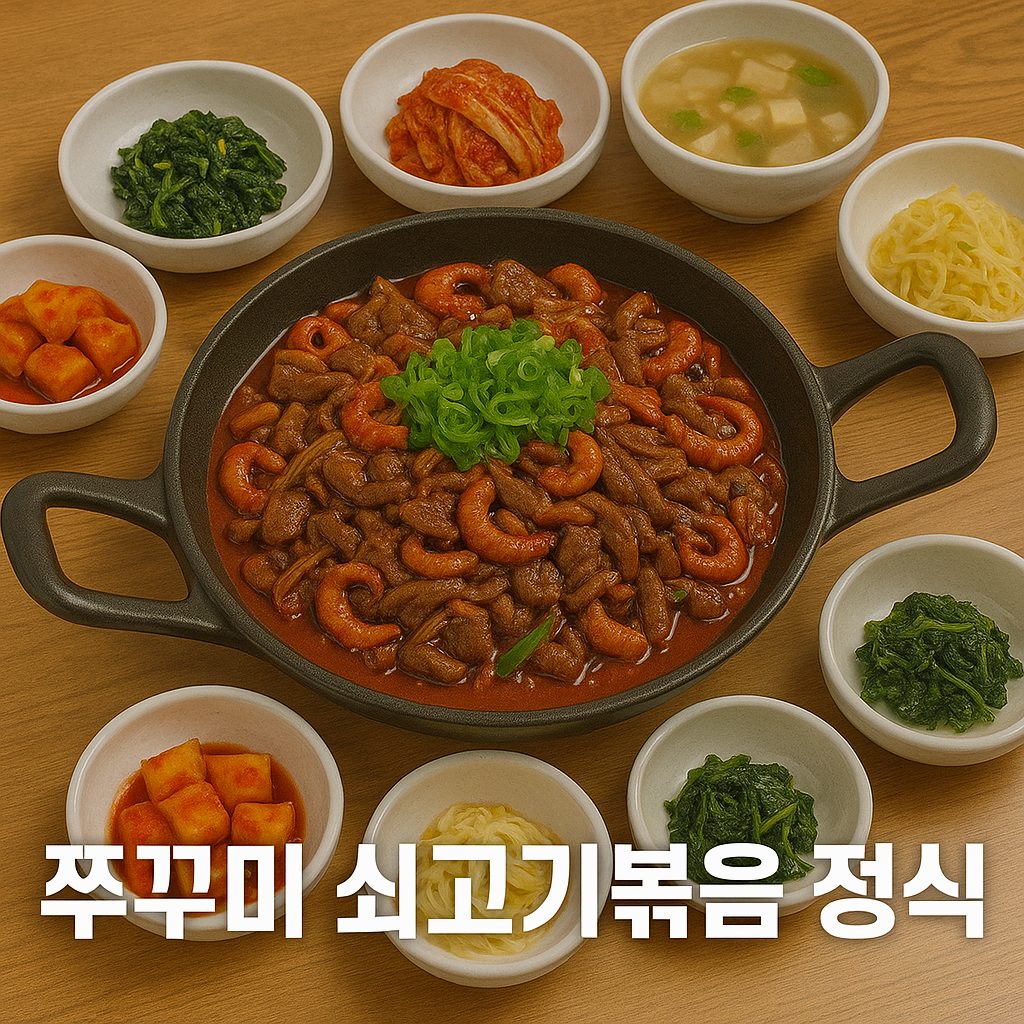 쭈꾸미 쇠고기볶음 정식