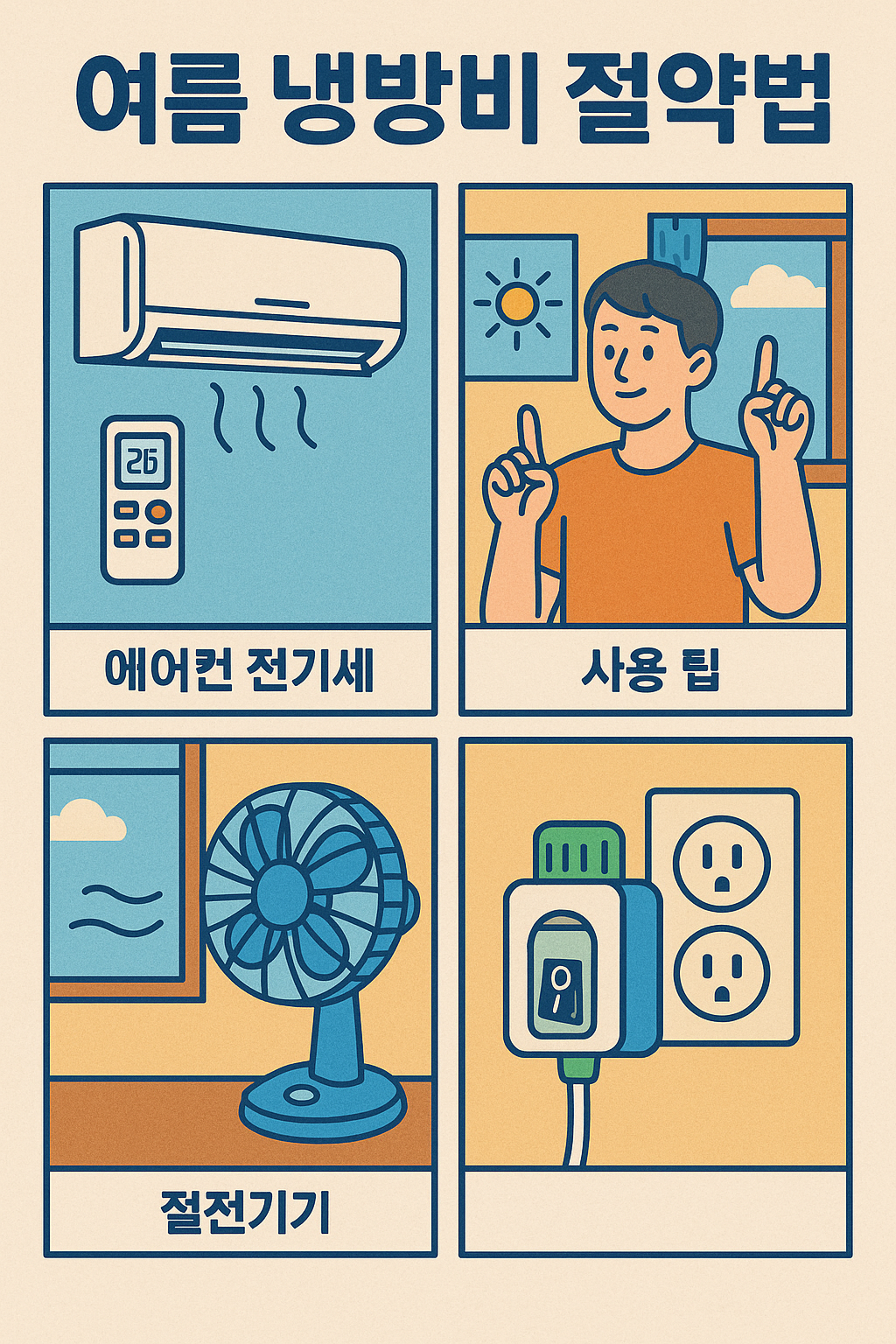 여름철 냉방비 절약법에 대한 이미지