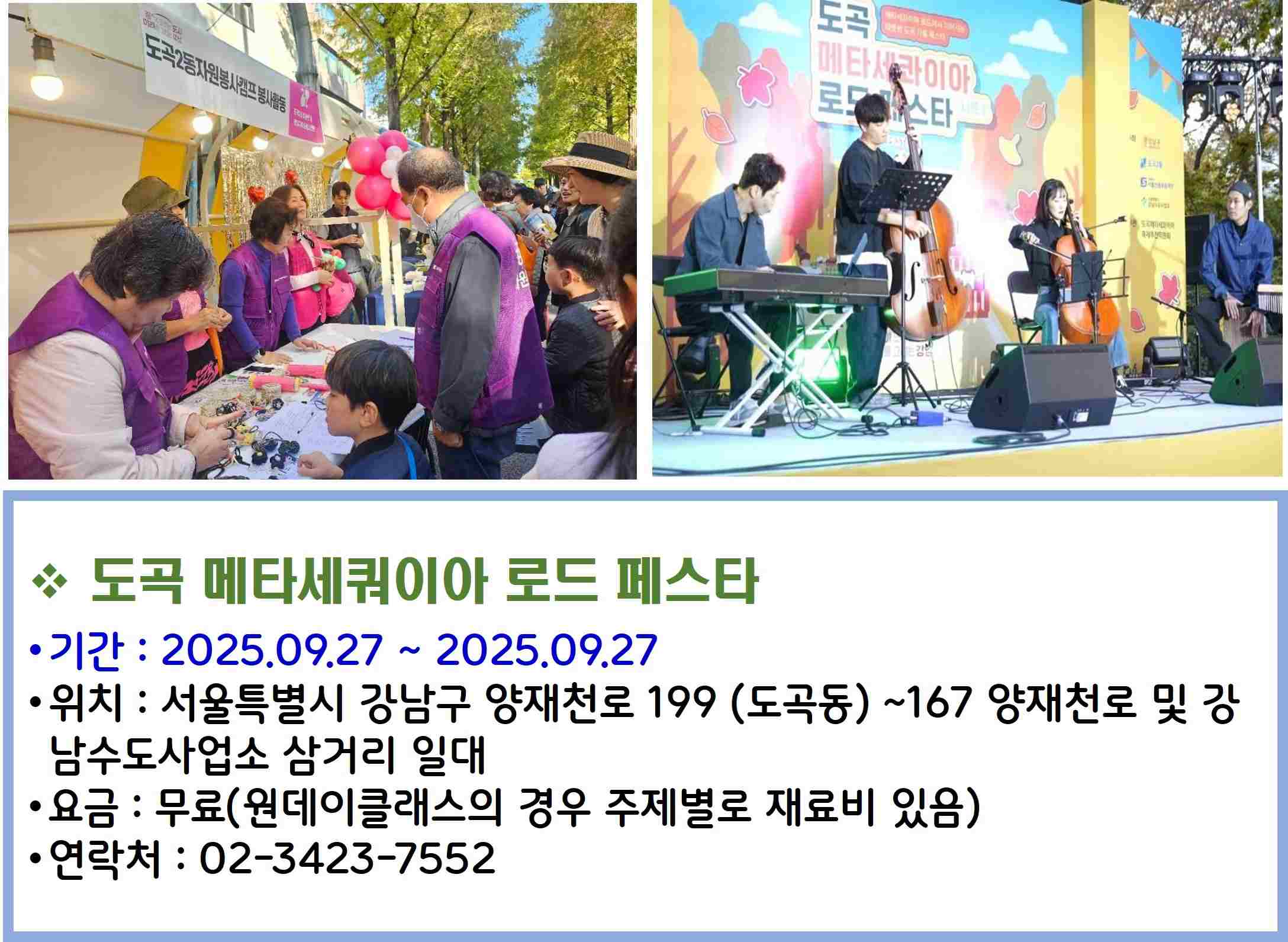 도곡 메타세쿼이아 로드 페스타