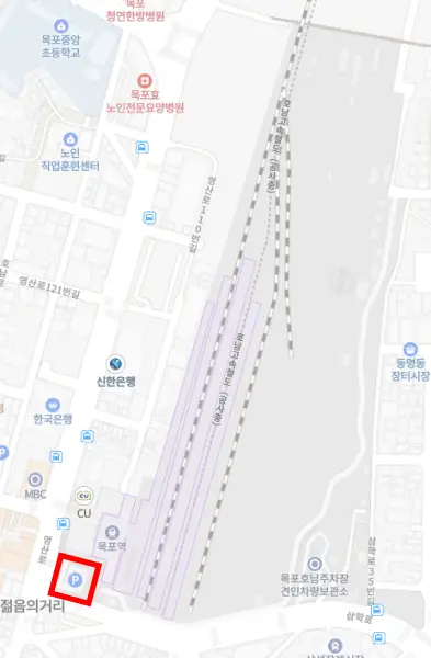 목포역-주차장
