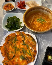 김치전-콩나물국