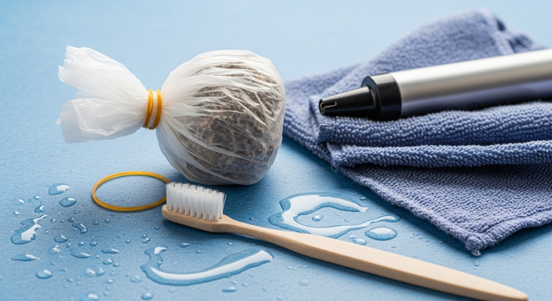 안 쓰는 칫솔 또는 작은 솔