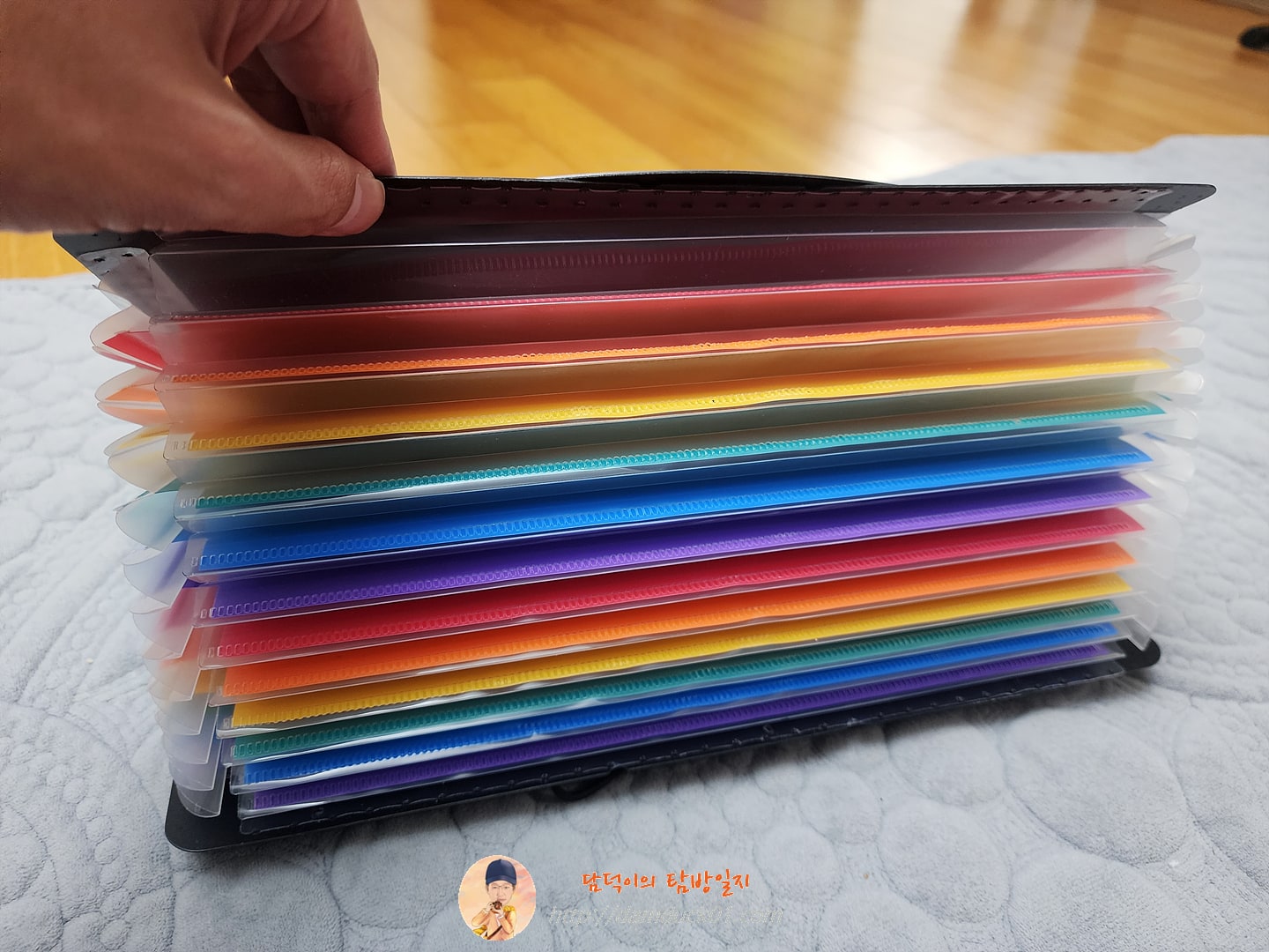 대용량 휴대용 아코디언 파일 박스, 확장 파일 폴더, 교실 사무실용, A4 크기, 12 포켓