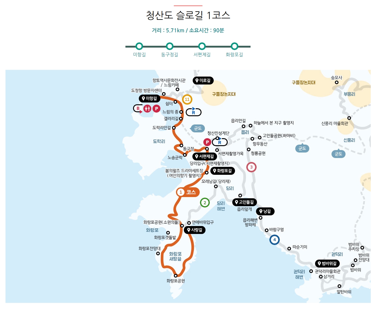 청산도 슬로길 1코스