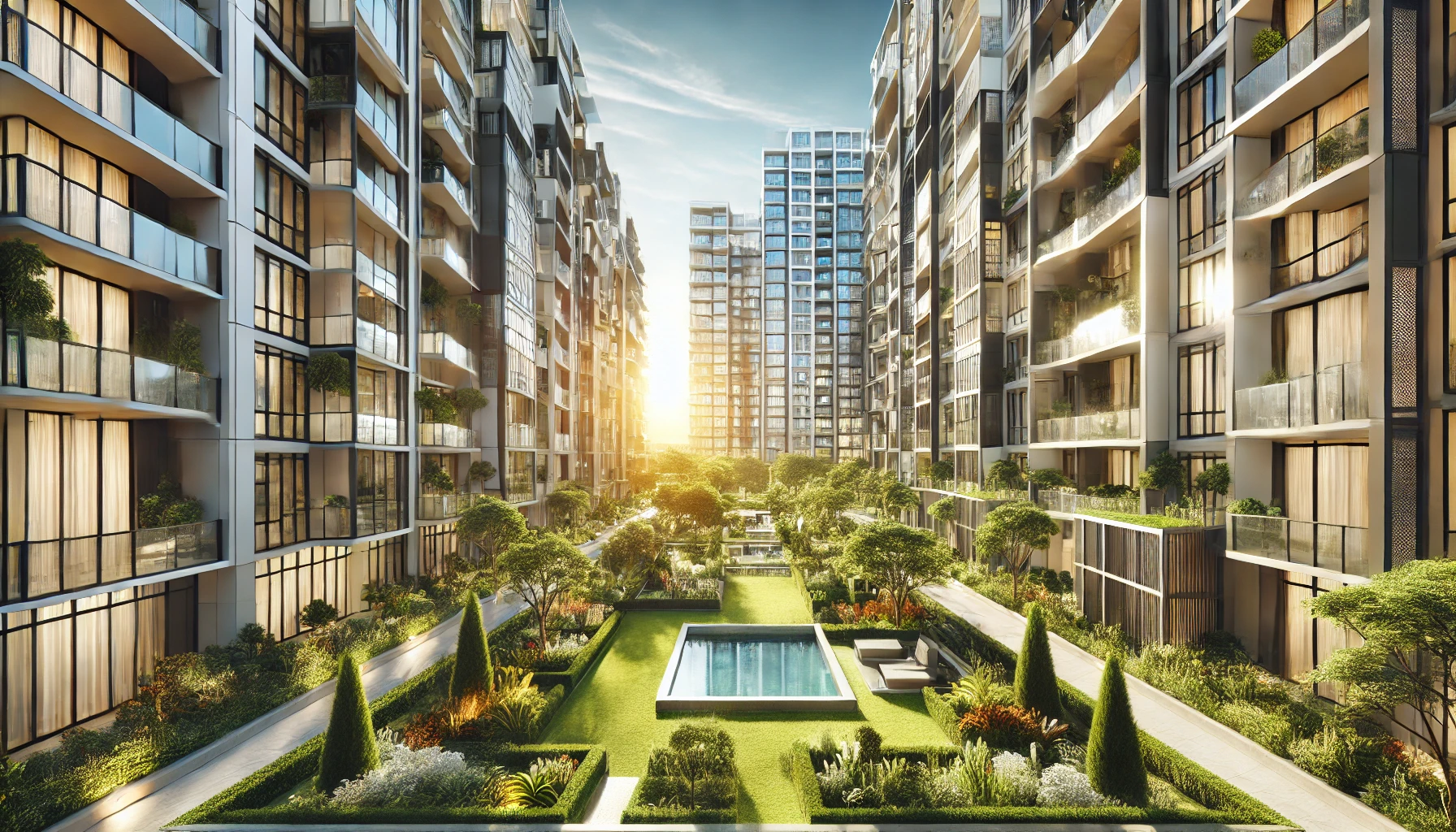 재건축 단지의 아파트 분양 조감도