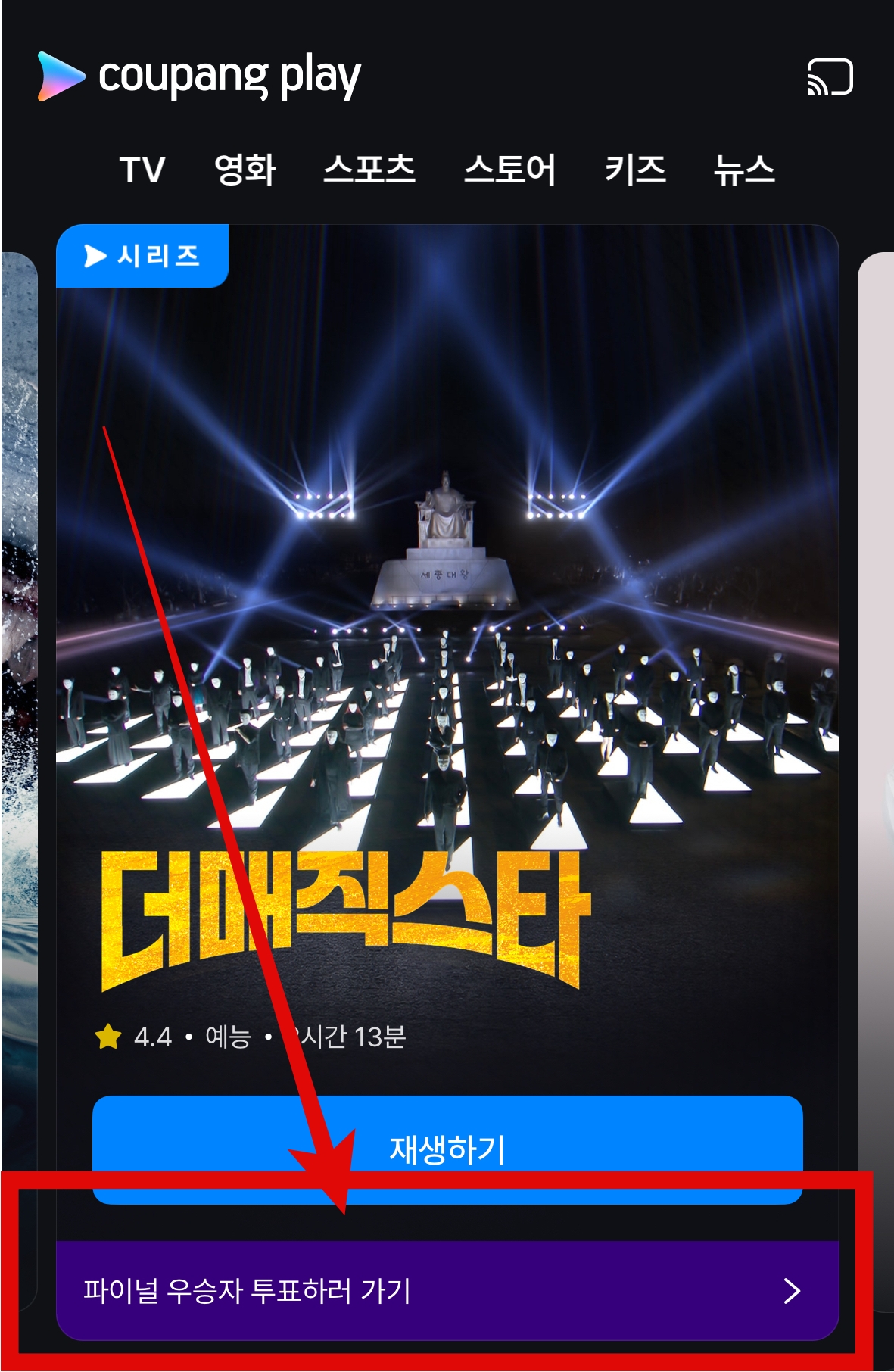 쿠팡플레이 투표