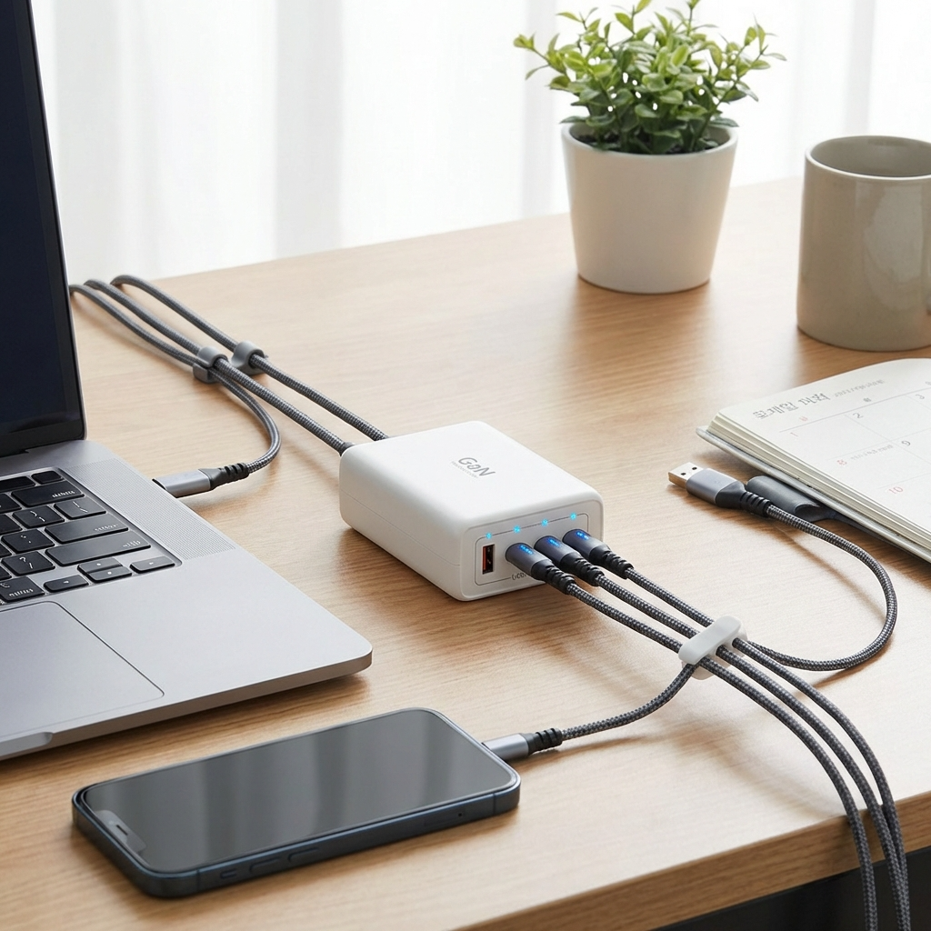 멀티포트 PD 충전기 동시충전