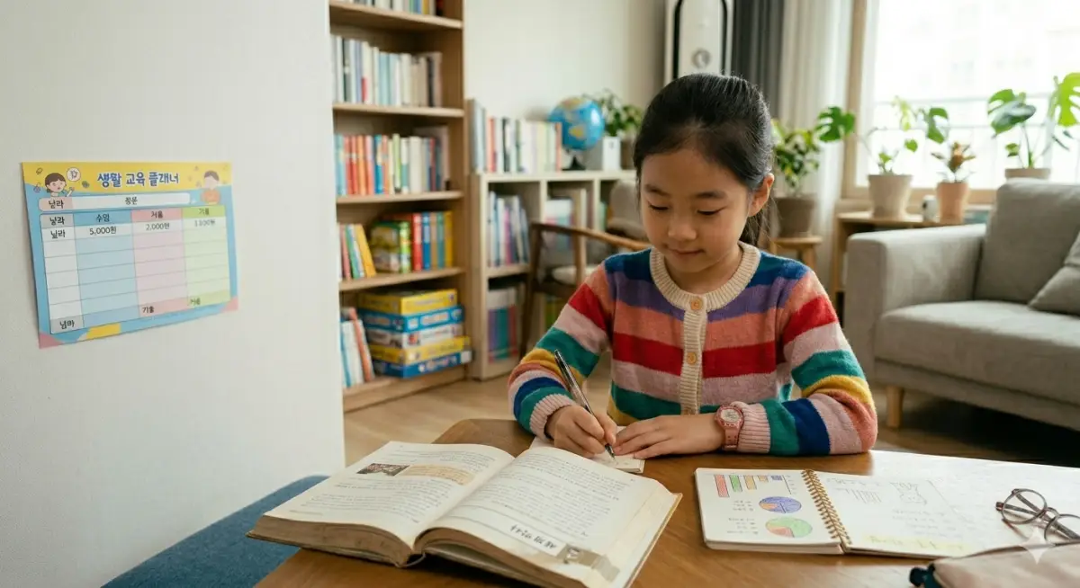 공부하는 아이 이미지