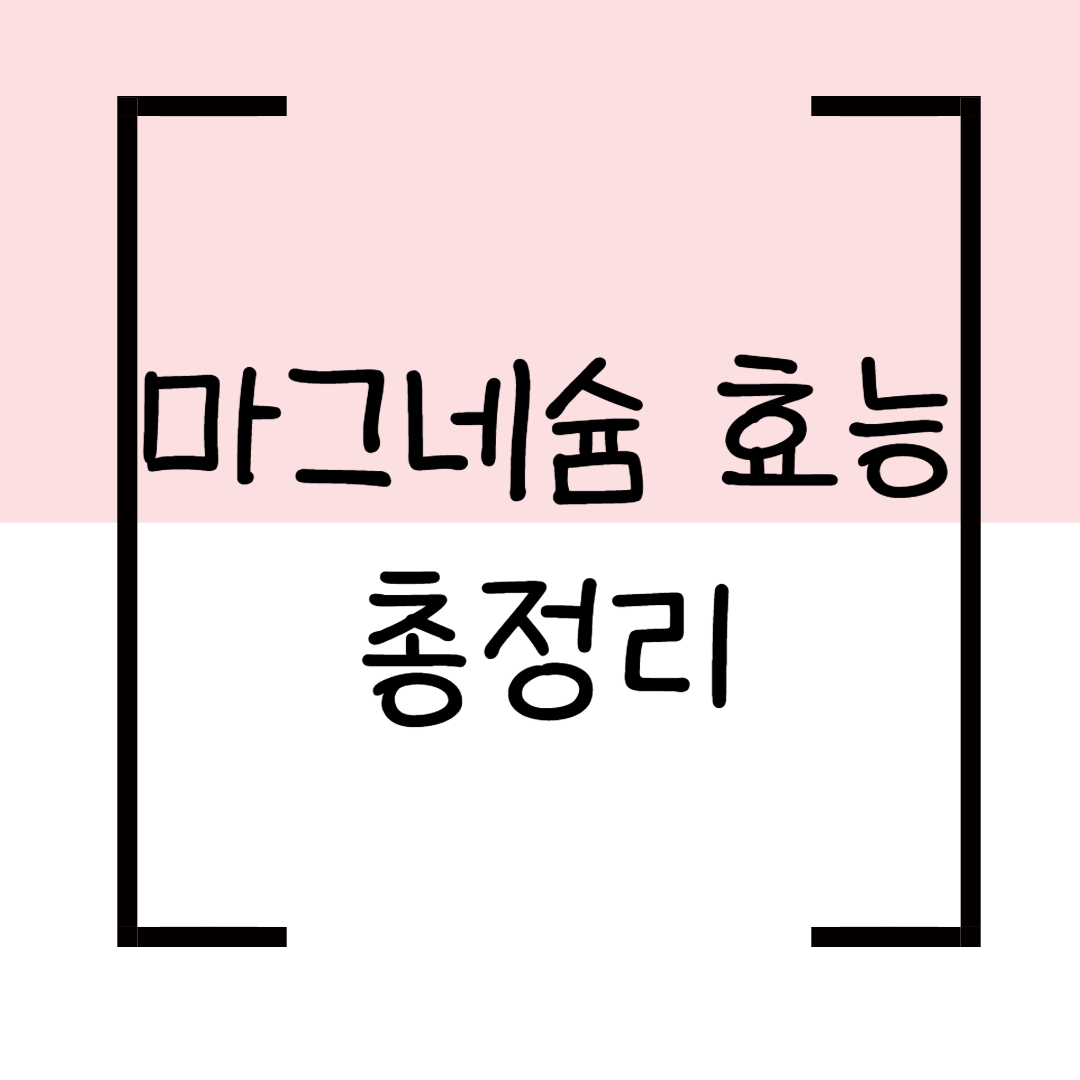 마그네슘 효능 총정리