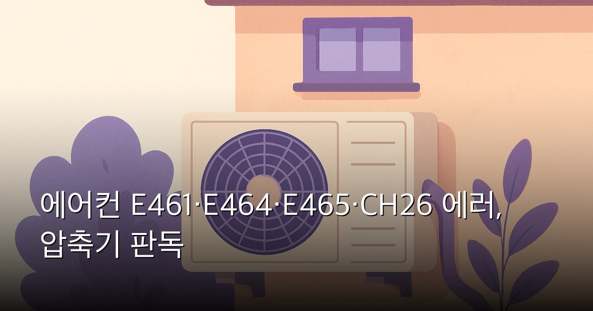 에어컨 E461·E464·E465·CH26 에러, 압축기 판독