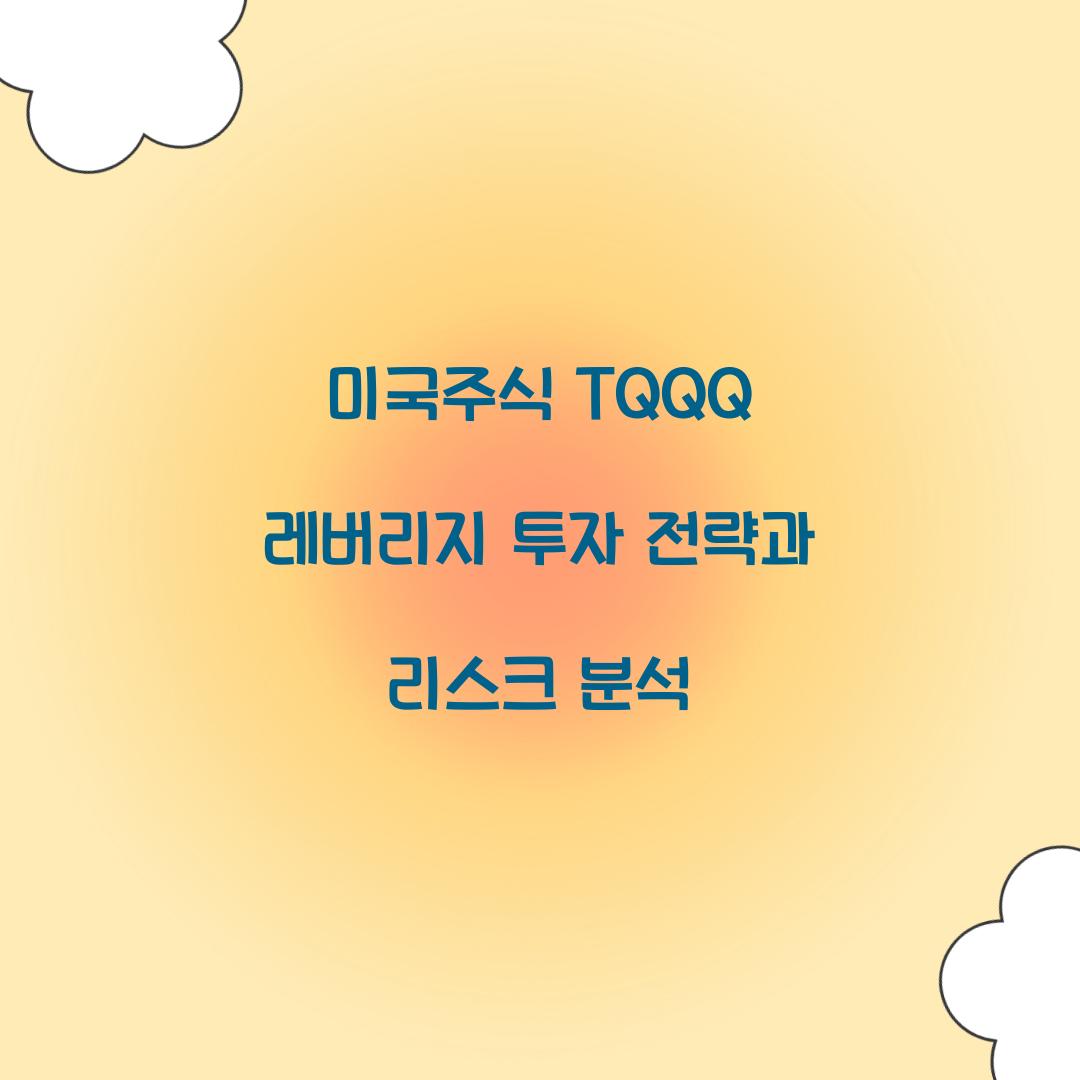 미국주식 TQQQ 레버리지