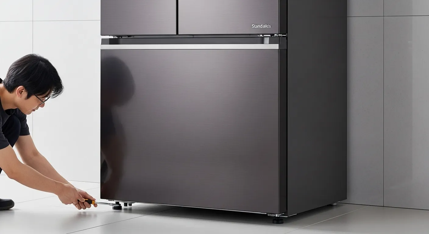 냉장고 수평 조절로 진동 소음 줄이기